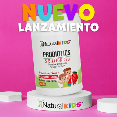 NaturalKids PROBIOTICS Chewable Tablets 5 Billion CFUs per Serving | Chewable Probiotics Tablets 60 Chewable Tablets | Strawberry Flavor - additional product view